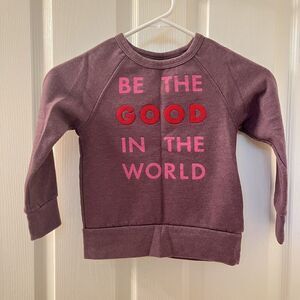 Peek Kids Be The Good In The World Sweatshirt Girls Size Small 4-5